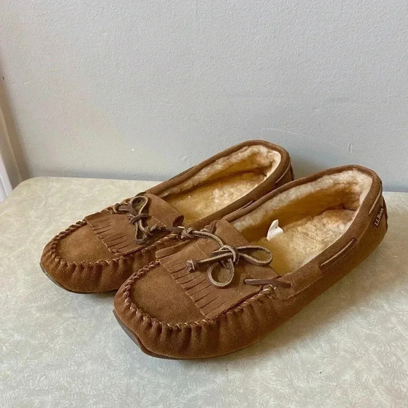 L.L Bean Womens Slippers Wicked Good Moccassins Size 10‎ - Picture 1 of 7